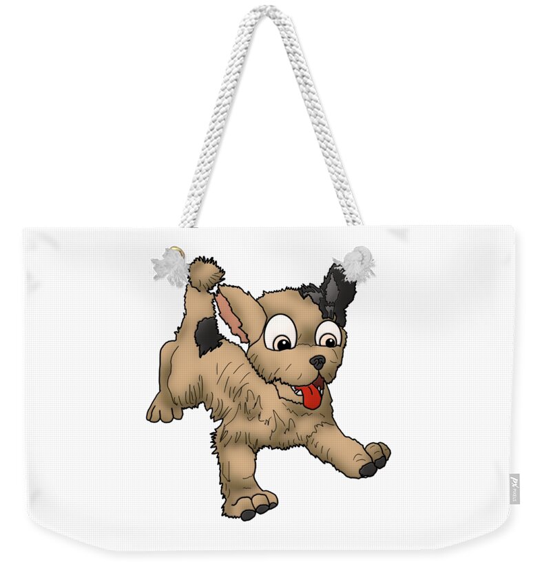 Dog Weekender Tote Bag featuring the digital art Rescue Day at the Pound by John Haldane
