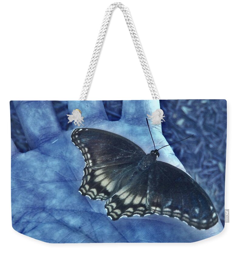 Butterfly Weekender Tote Bag featuring the photograph Rest Upon Arrival by Andy Rhodes
