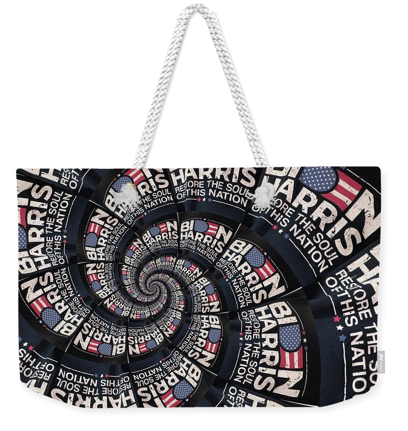 Biden Weekender Tote Bag featuring the mixed media Restore the Soul of this Nation by Eileen Backman