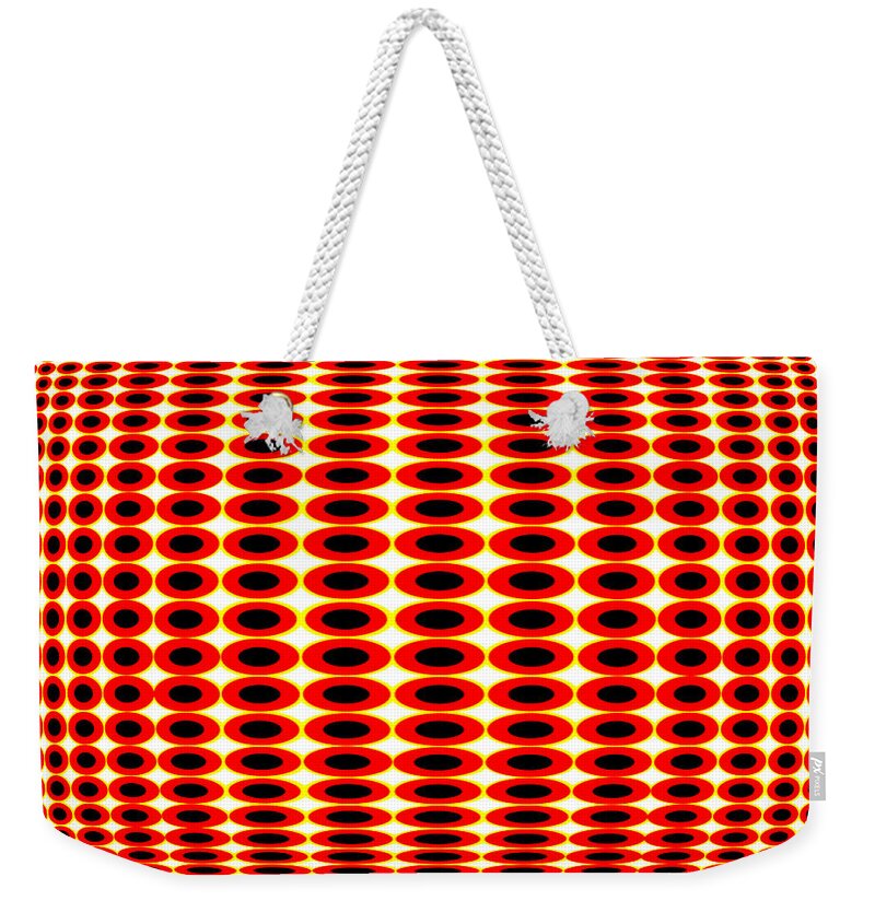 Abstract; Artistic;retro Weekender Tote Bag featuring the photograph retro vintage spherical 3D illusion background by Severija Kirilovaite