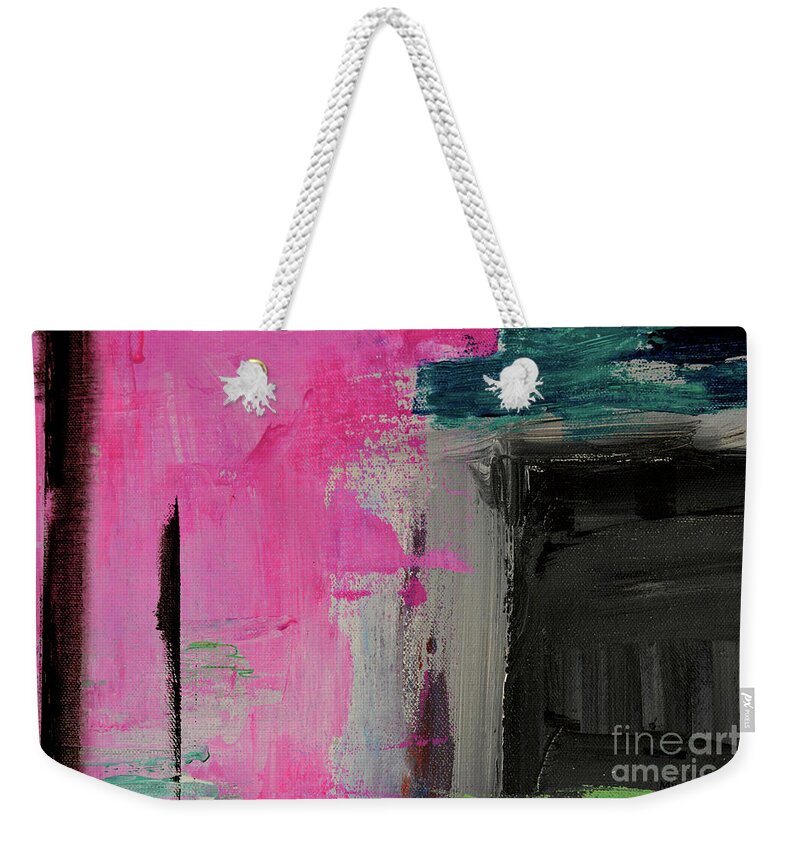 Abstract Weekender Tote Bag featuring the painting Return to the Center by Mini Arora