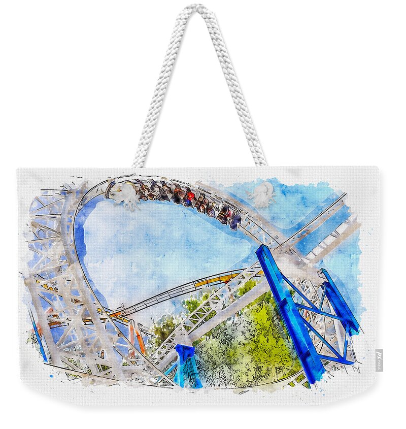 Revolution Weekender Tote Bag featuring the digital art Revolution Loop 76 by Matthew Nelson