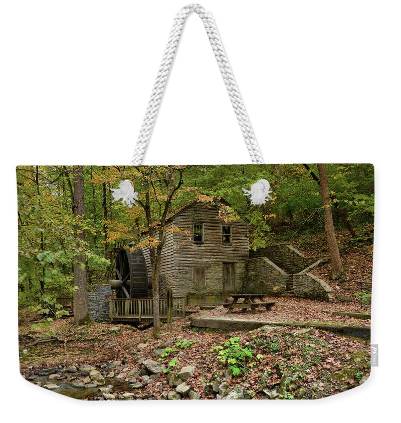 Rice Grist Mill Weekender Tote Bag featuring the photograph Rice Grist Mill by Ben Prepelka