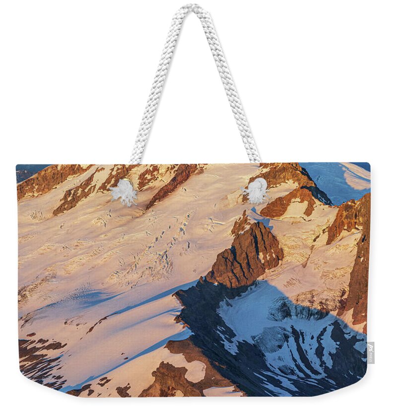 Mount Baker Weekender Tote Bag featuring the photograph Ridge to Summit by Michael Rauwolf