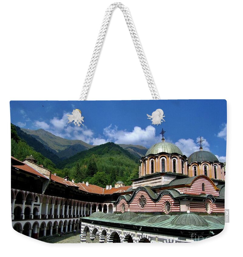  Weekender Tote Bag featuring the photograph Rila Monastery by Annamaria Frost