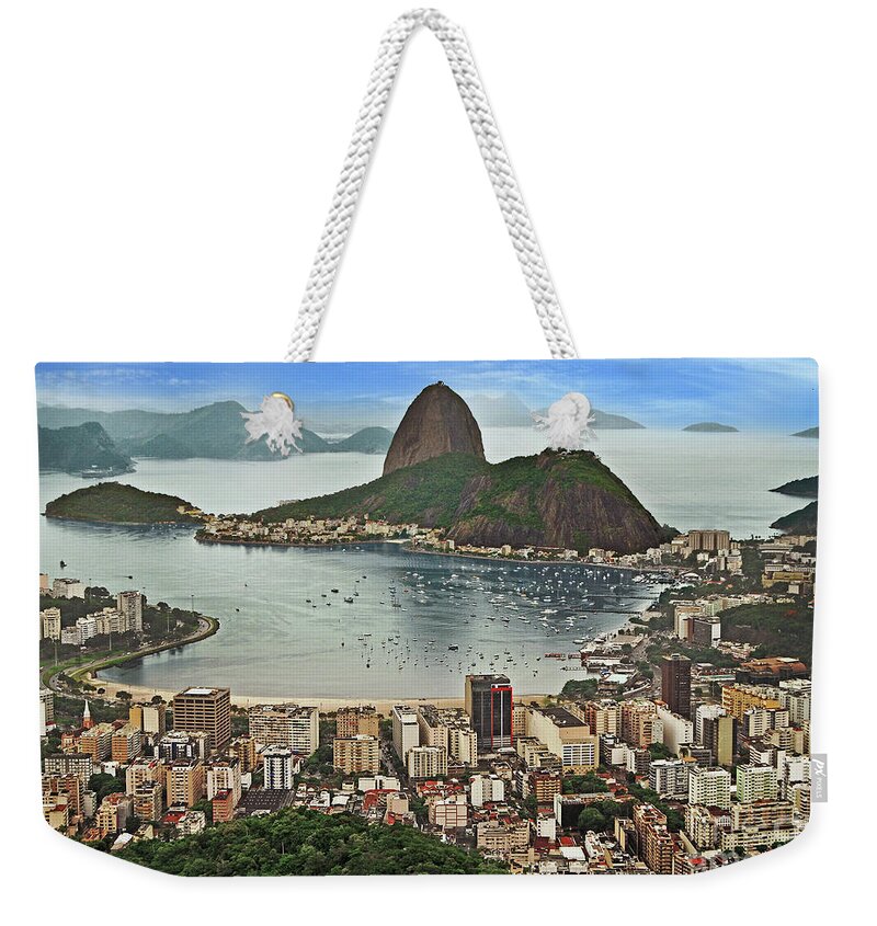 Bay Weekender Tote Bag featuring the photograph Rio de Janeiro Classic View - Sugar Loaf by Carlos Alkmin