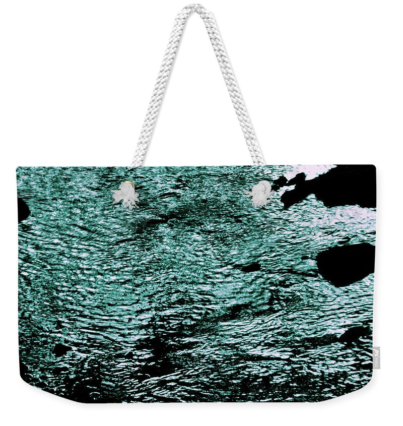 Ripples Weekender Tote Bag featuring the photograph Ripples in the Stream at Twilight by Christopher Reed