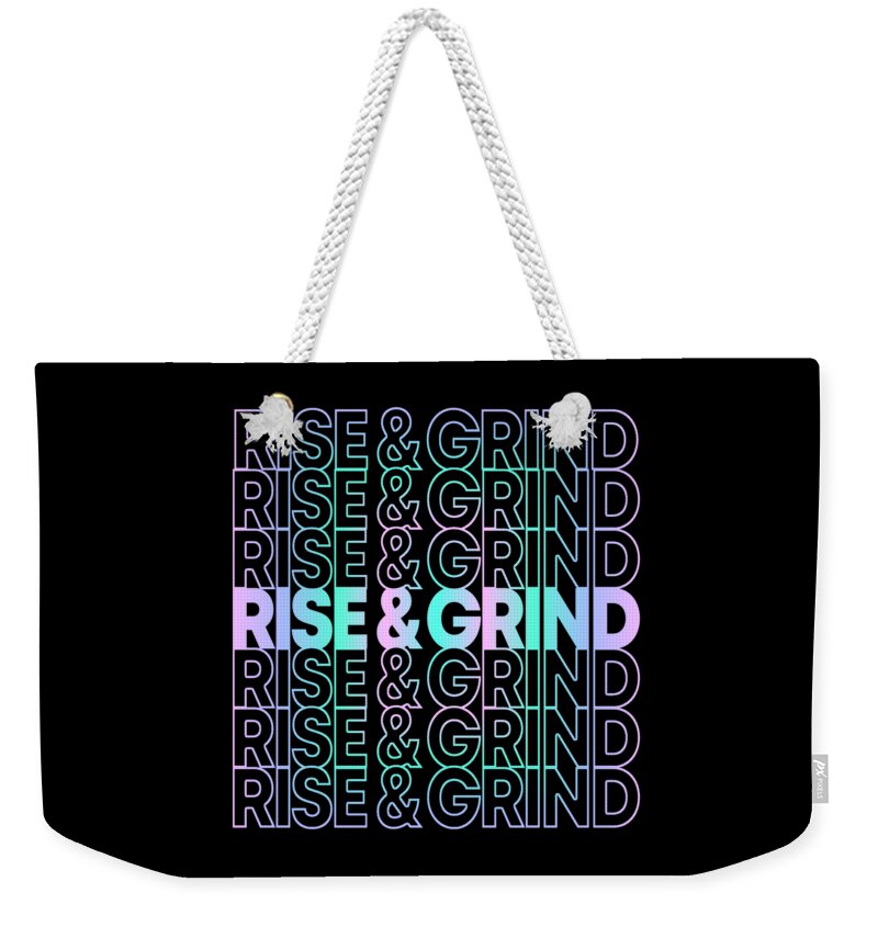 Skateboarding Weekender Tote Bag featuring the digital art Rise and Grind by Flippin Sweet Gear