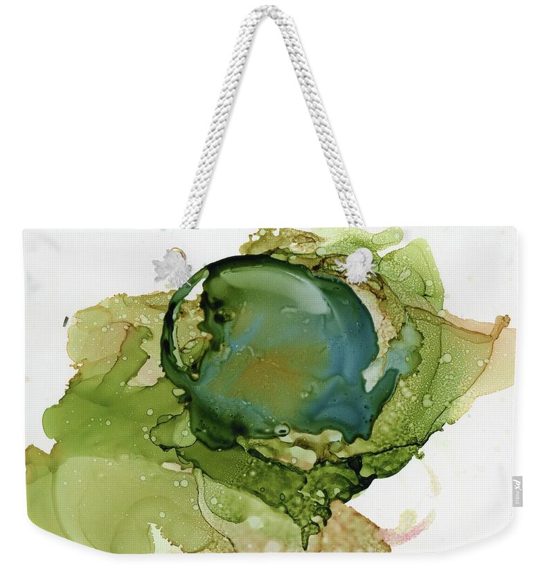 Alcohol Ink Weekender Tote Bag featuring the painting Rise by Christy Sawyer