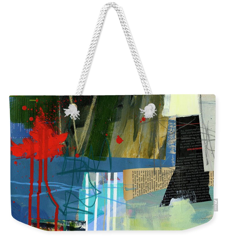 Abstract Art Weekender Tote Bag featuring the painting Rising Tide #2 by Jane Davies
