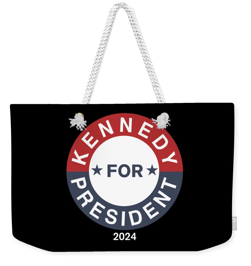 Cool Weekender Tote Bag featuring the digital art Robert F Kennedy RFK For President 2024 by Flippin Sweet Gear
