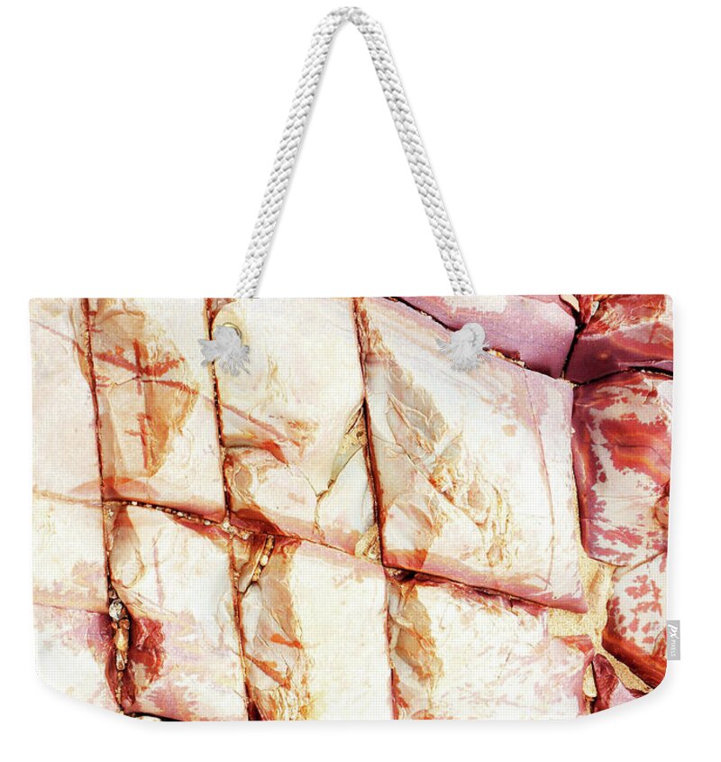 Australia Rocks Weekender Tote Bag featuring the photograph Rock Abstracts of Ormiston Gorge #29 by Lexa Harpell