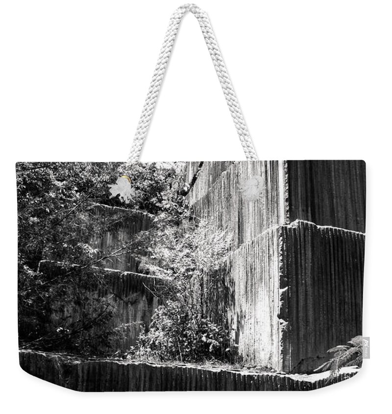 Rocks Weekender Tote Bag featuring the photograph Rock Wall by Phil Perkins