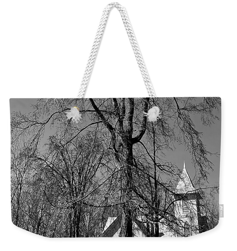 Rockford Weekender Tote Bag featuring the photograph Rockford by Faith BW by Lee Darnell