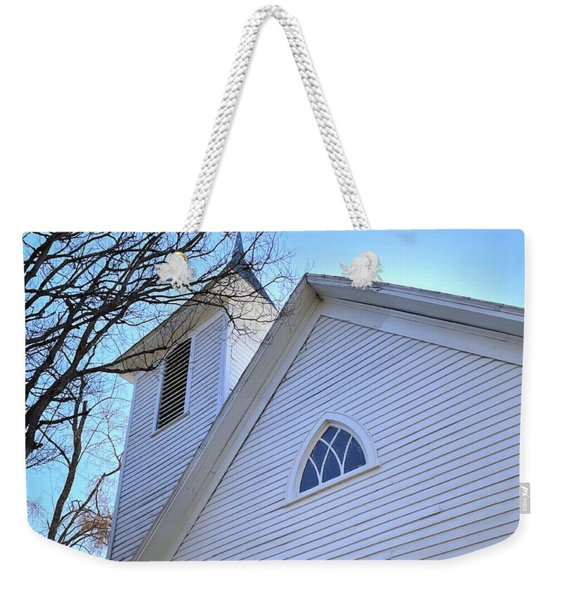 Rockford Weekender Tote Bag featuring the photograph Rockford Methodist by Lee Darnell