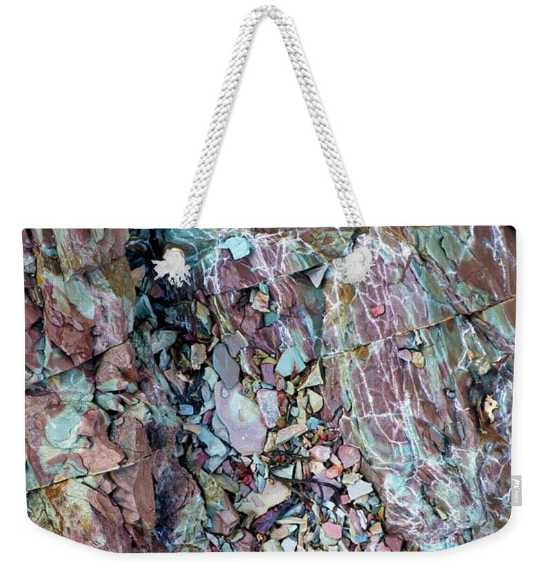 Sea Weekender Tote Bag featuring the photograph Rocks 1 by Alan Norsworthy