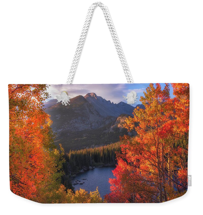 Fall Weekender Tote Bag featuring the photograph Rocky Mountain Autumn by Darren White