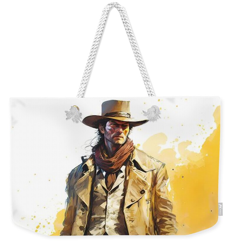 Rogue Jungle Cowboy Weekender Tote Bag featuring the digital art Rogue Jungle Cowboy by Caito Junqueira