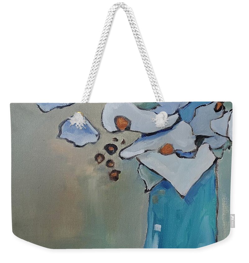 Still Life Weekender Tote Bag featuring the painting Romance on the Beach by Sheila Romard