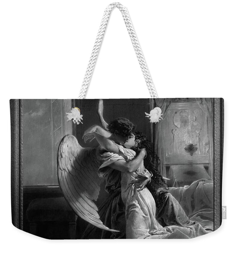 Romantic Encounter Weekender Tote Bag featuring the painting Romantic Encounter by Mihaly von Zichy by Rolando Burbon