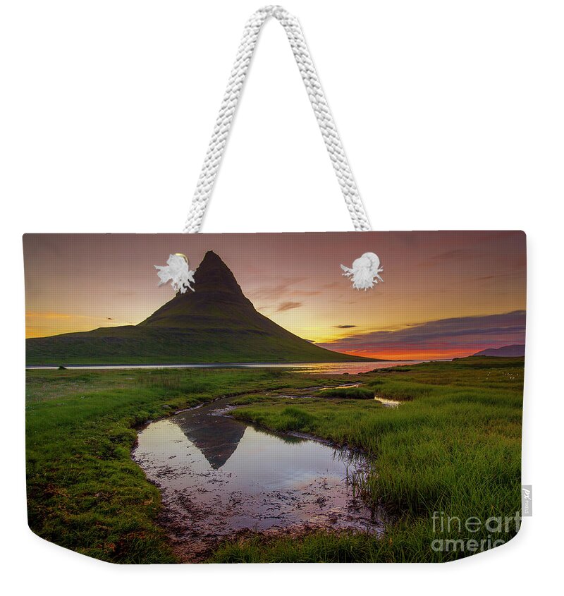 Iceland Weekender Tote Bag featuring the photograph Romantic Morning in Kirkjufell by Marco Crupi