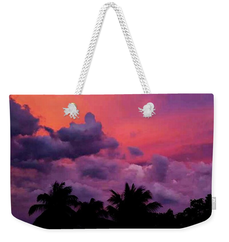 Haiti Weekender Tote Bag featuring the photograph Romantic Sky by Vanessa Archer