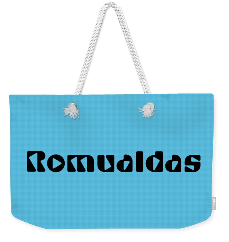 Romualdas Weekender Tote Bag featuring the digital art Romualdas #Romualdas by TintoDesigns