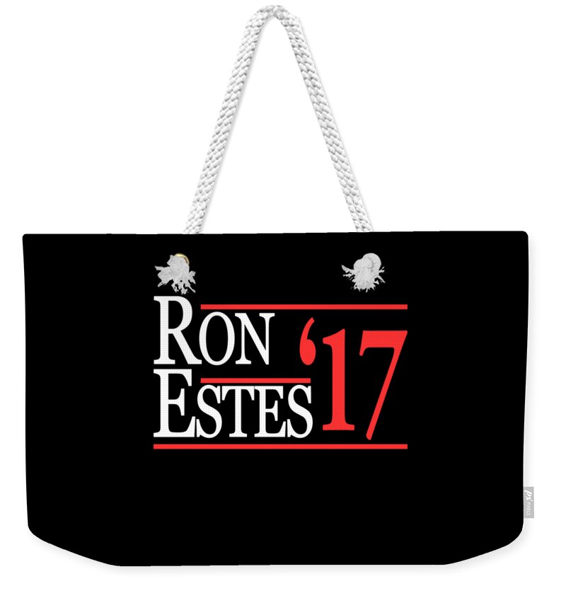 Funny Weekender Tote Bag featuring the digital art Ron Estes For Congress 2017 by Flippin Sweet Gear