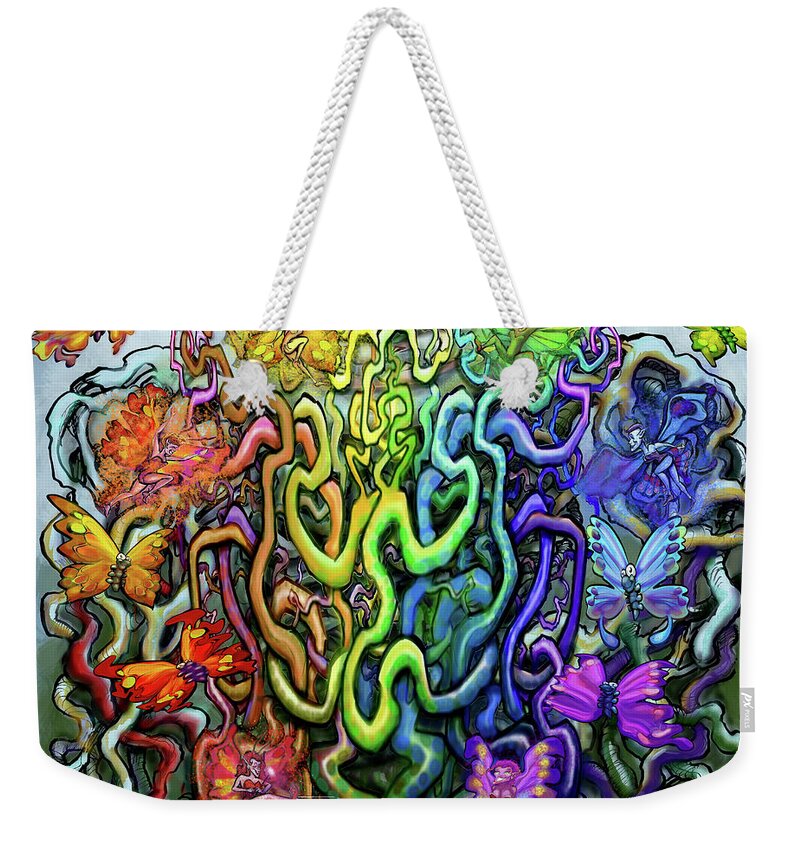 Magic Weekender Tote Bag featuring the digital art Rooted in Magic by Kevin Middleton