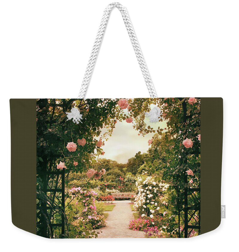 Roses Weekender Tote Bag featuring the photograph Rose Garden Grace by Jessica Jenney