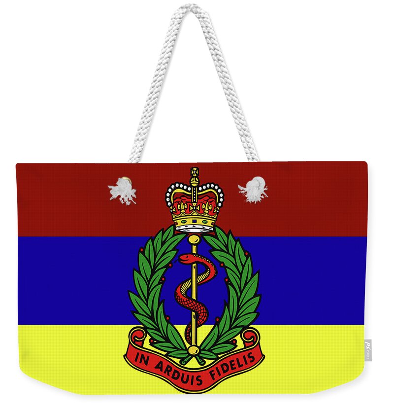 Army Weekender Tote Bag featuring the digital art Royal Army Medical Corp by Roy Pedersen