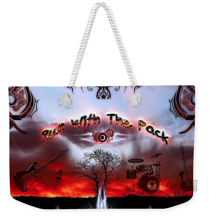 Bad Company Weekender Tote Bag featuring the digital art Run With The Pack by Michael Damiani