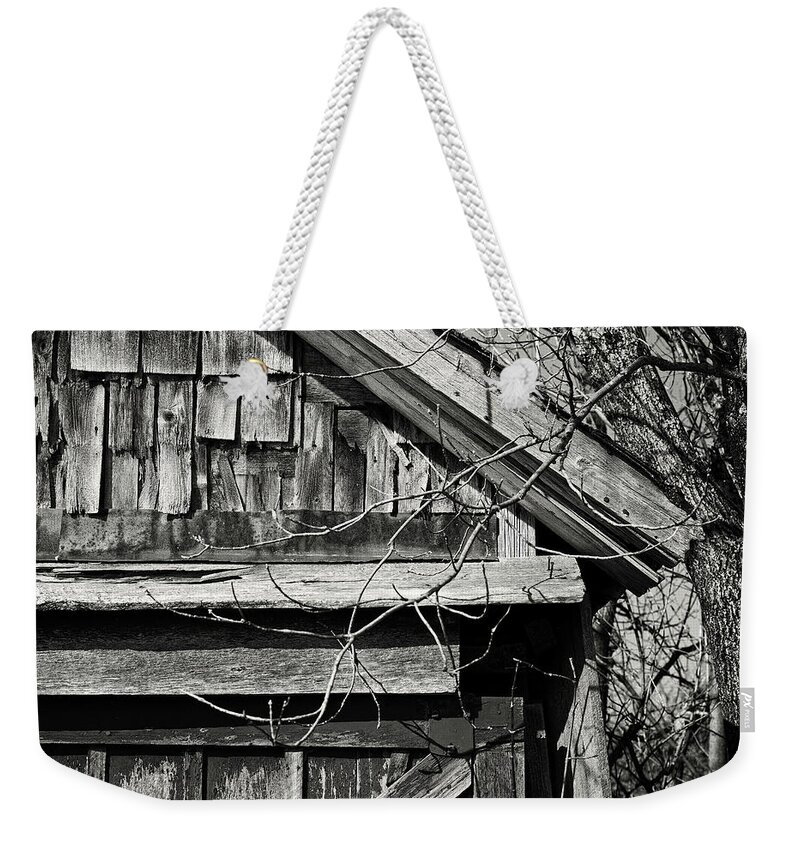 Barn Weekender Tote Bag featuring the photograph Rustic Old Shed - Gould City, Michigan USA - by Edward Shotwell