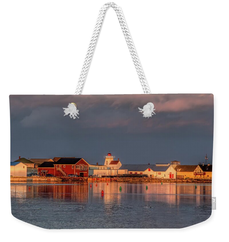 Pei Weekender Tote Bag featuring the photograph Rustico Harbor in the Summer Golden Hour by Marcy Wielfaert