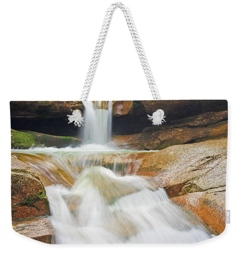 New England Weekender Tote Bag featuring the photograph Sabaday Falls by John Rowe