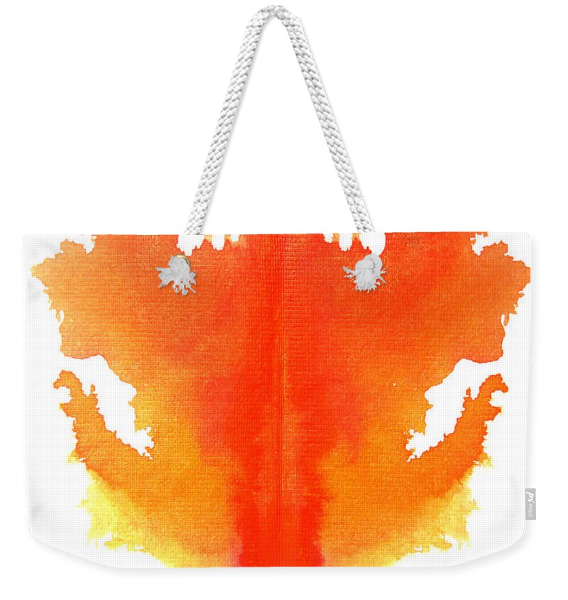Abstract Weekender Tote Bag featuring the painting Sacral by Stephenie Zagorski