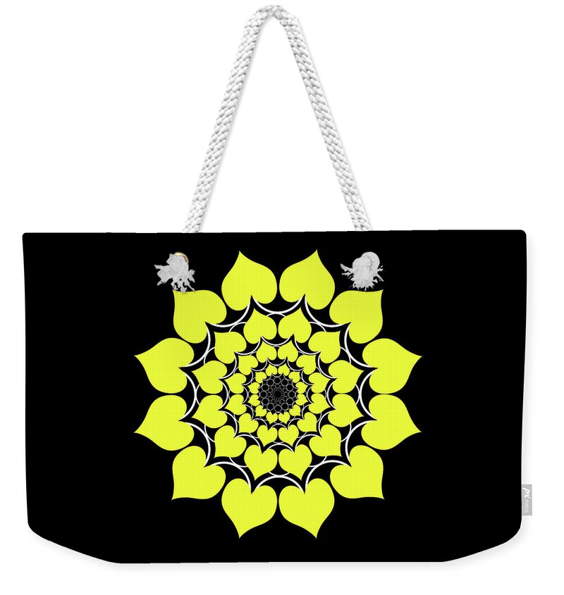 Mandala Weekender Tote Bag featuring the digital art Sacred Geometry Mandala_1 by Az Jackson