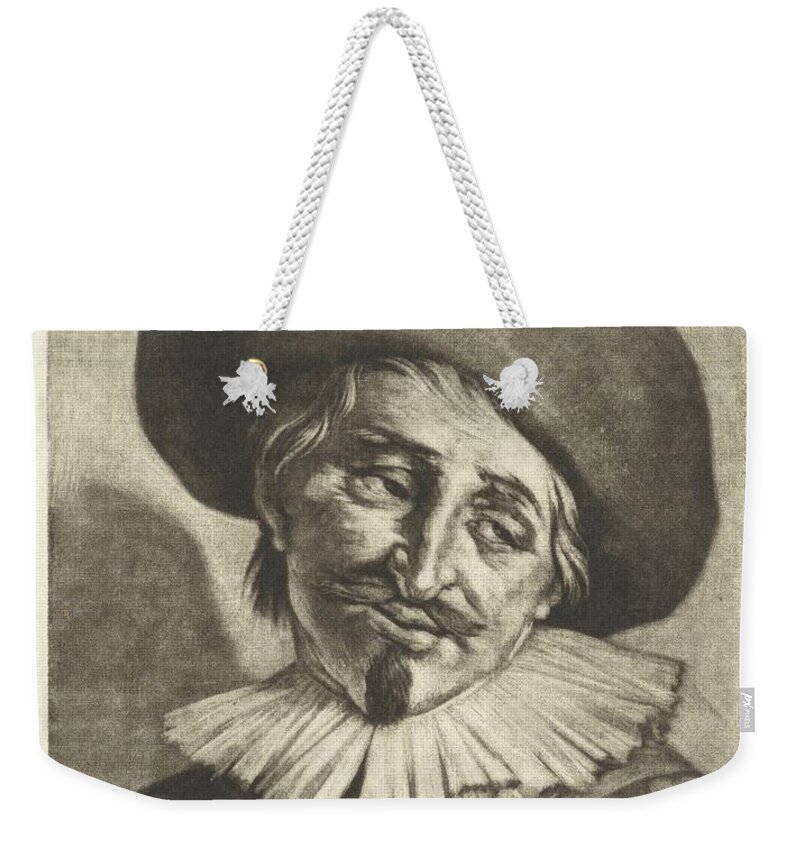 Vintage Weekender Tote Bag featuring the painting Sad man, Aert Schouman, after Frans Hals, 1720 by MotionAge Designs