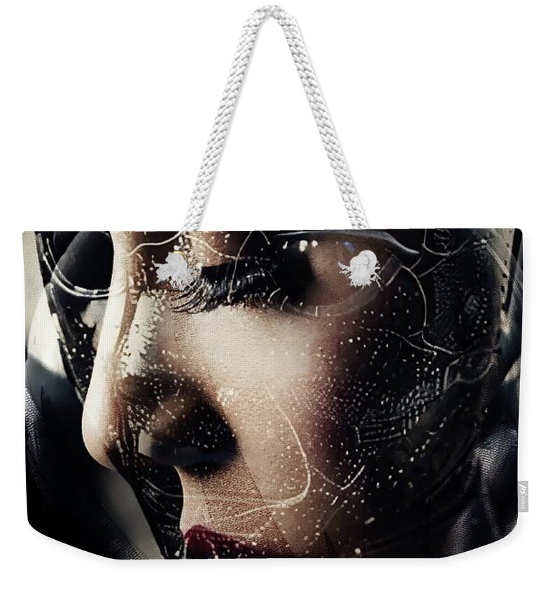 Photoshop Weekender Tote Bag featuring the digital art Sadness by Ricardo Dominguez