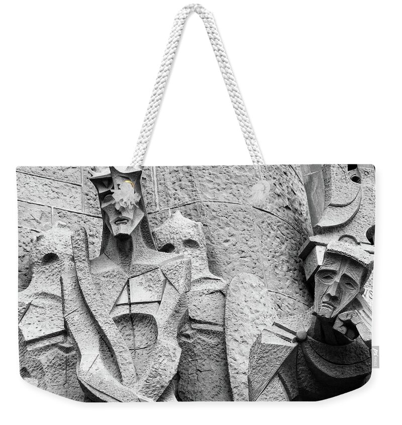 Sagrada Weekender Tote Bag featuring the photograph Los Centinelas Tristes de Sagrada Familia by Joe Schofield