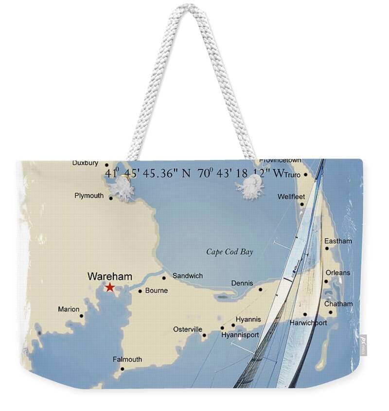 Sailing Weekender Tote Bag featuring the photograph Sail Wareham by Bruce Gannon