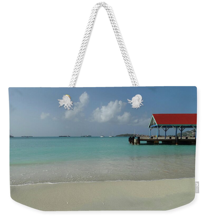 Ocean Scene Weekender Tote Bag featuring the photograph Saint Martin Beach by Mike McGlothlen