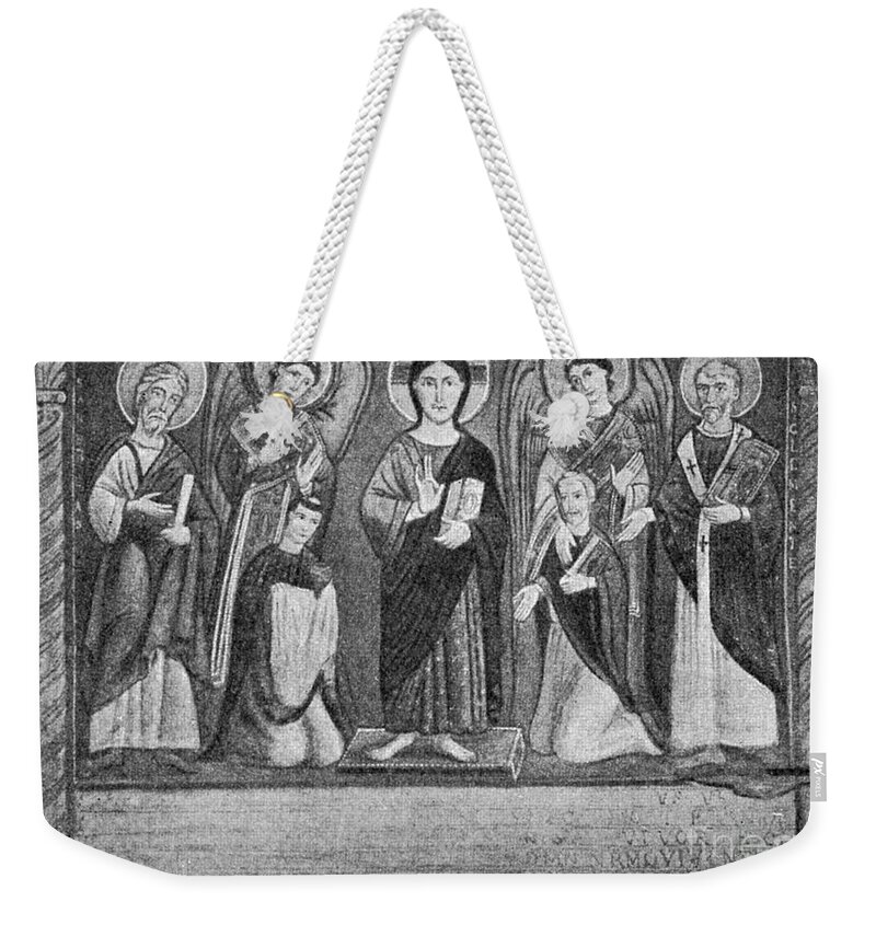 800s Weekender Tote Bag featuring the painting Saints Cyril And Methodius by Granger