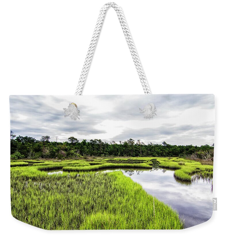 Marsh Weekender Tote Bag featuring the photograph Salt Marsh of the Croatan National Forest by Bob Decker