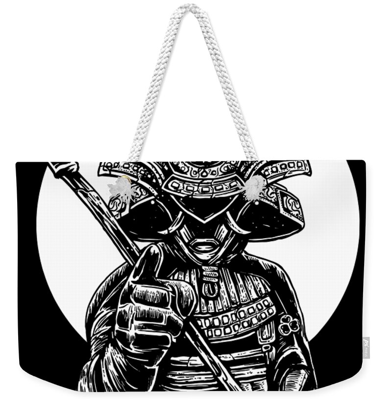 Samurai Weekender Tote Bag featuring the digital art Samurai Reaper by Long Shot