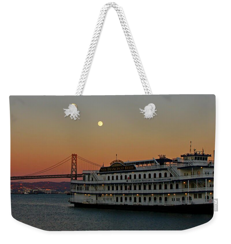 San Francisco Belle Weekender Tote Bag featuring the photograph San Francisco Belle at Sunset by fototaker Tony