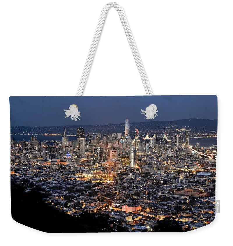 San Francisco Weekender Tote Bag featuring the photograph San Francisco Skyline by Gary Geddes