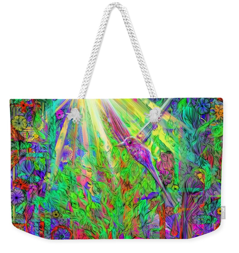 Sanctuary Weekender Tote Bag featuring the digital art Sanctuary by Angela Weddle