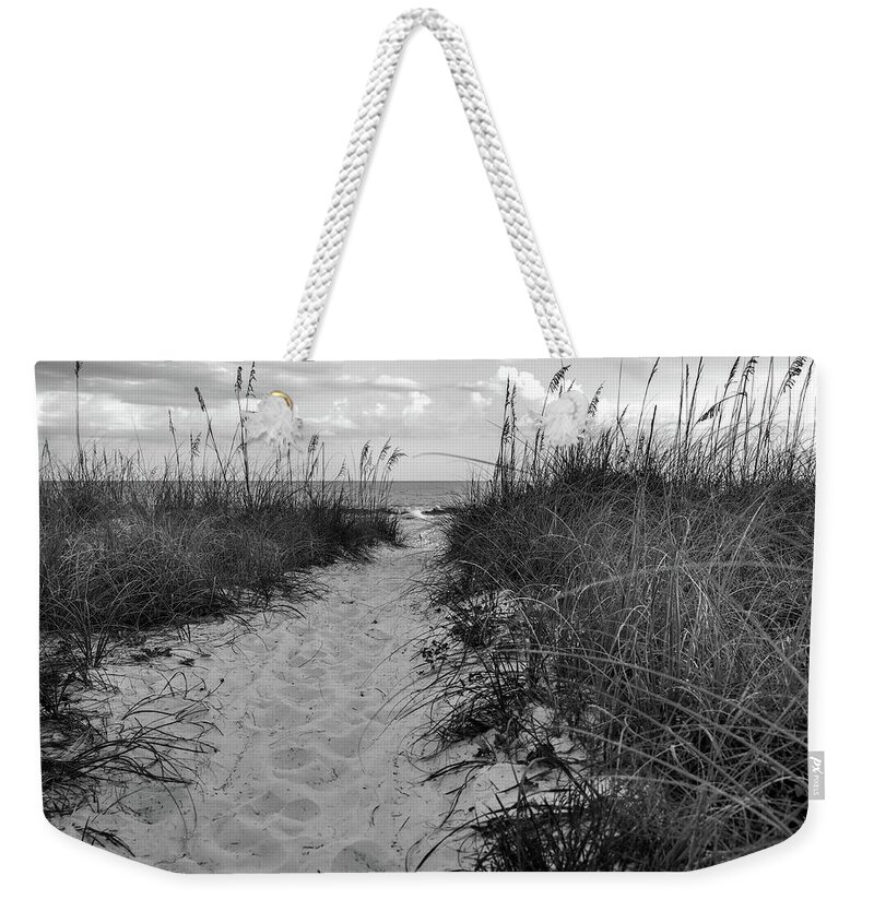 Beach Weekender Tote Bag featuring the photograph Sand and Sea Oats - Headed for the Beach by James C Richardson