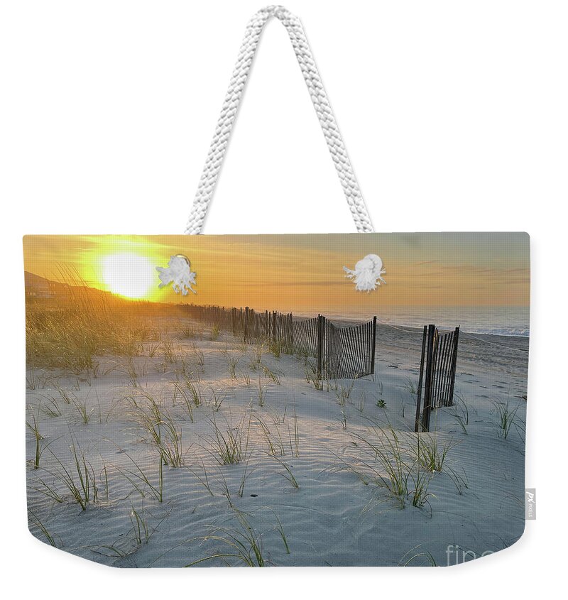 Sand Ripples Weekender Tote Bag featuring the photograph Sand Ripples at Sunrise 6979 by Jack Schultz